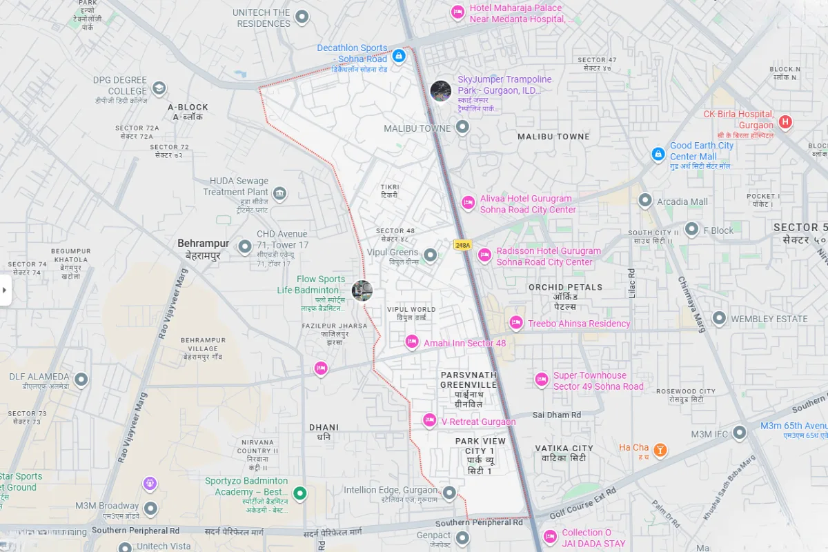 Aura Vantage Sector 48 map